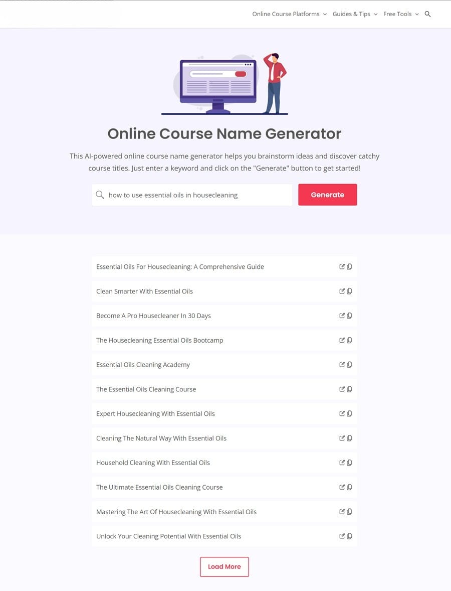 Find the right name for your course with our AI-powered name generator
